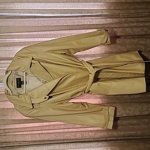 Plus size leather coat. Centigrade Leather. Size 3x in tan.